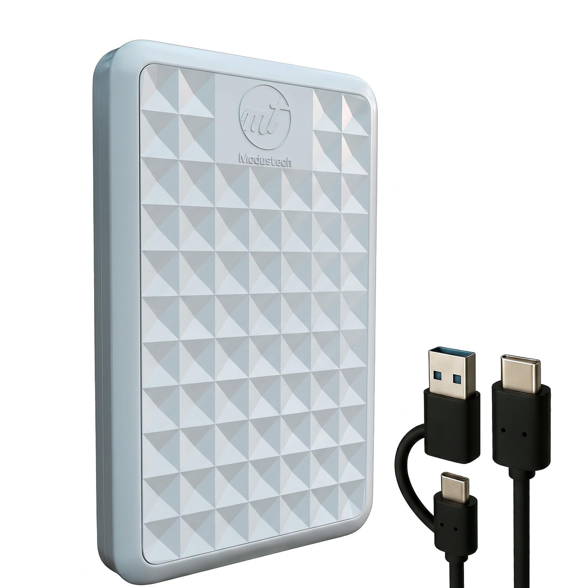 ModusTech Facet 1TB External Hard Drive Portable USB-C/USB 3.1 Plug & Play Ultra-Slim HDD Hard drive for Backup, Gaming, PC, Mac, Laptop, PS4, Xbox, Smart TV