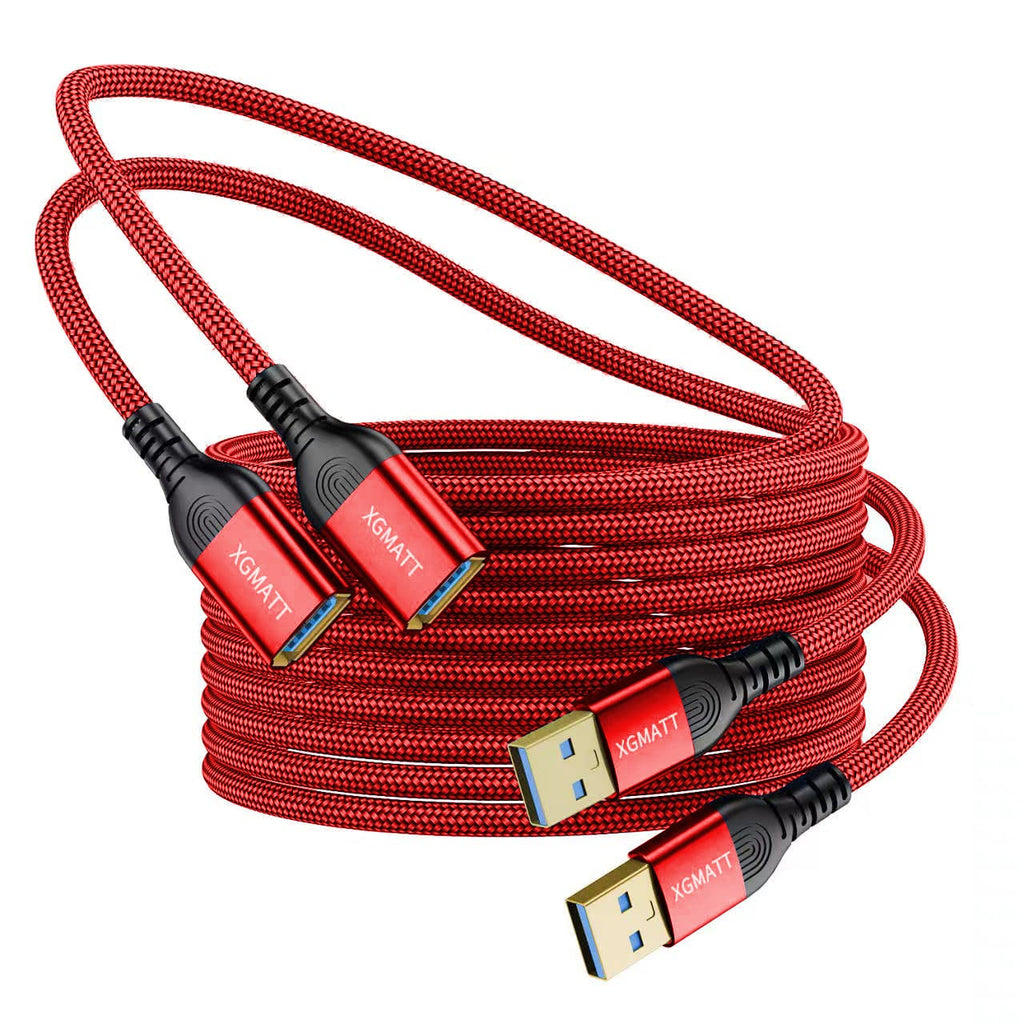 USB 3.0 Extension Cable 1M 2Pack USB Extender Male to Female,Black