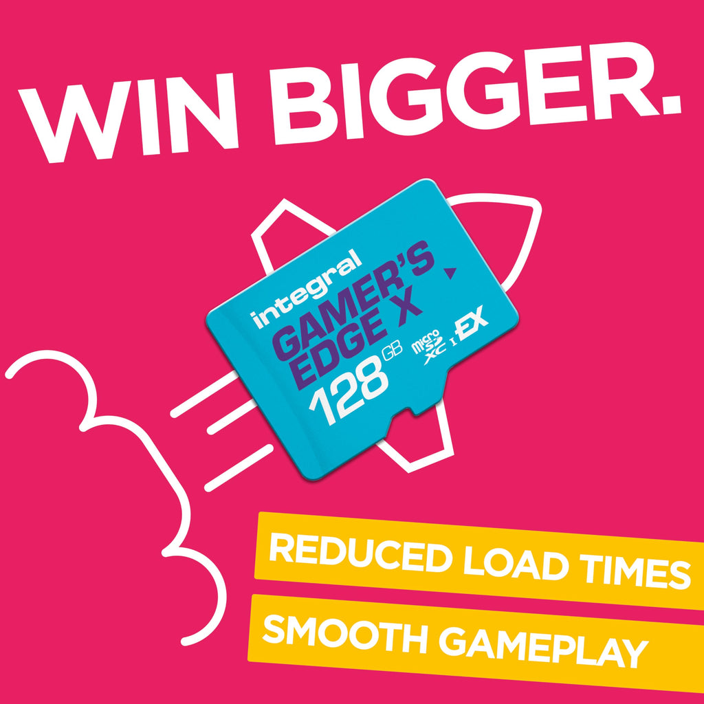 Integral 256GB Gamer's Edge X Micro SD Express Card for Nintendo Switch 2, up to 890MB/s Read, 750MB/s Write, 4K Video, A1, NVMe PCIe, High-Speed Gaming, Reduce Download Times, Ultra-fast Storage