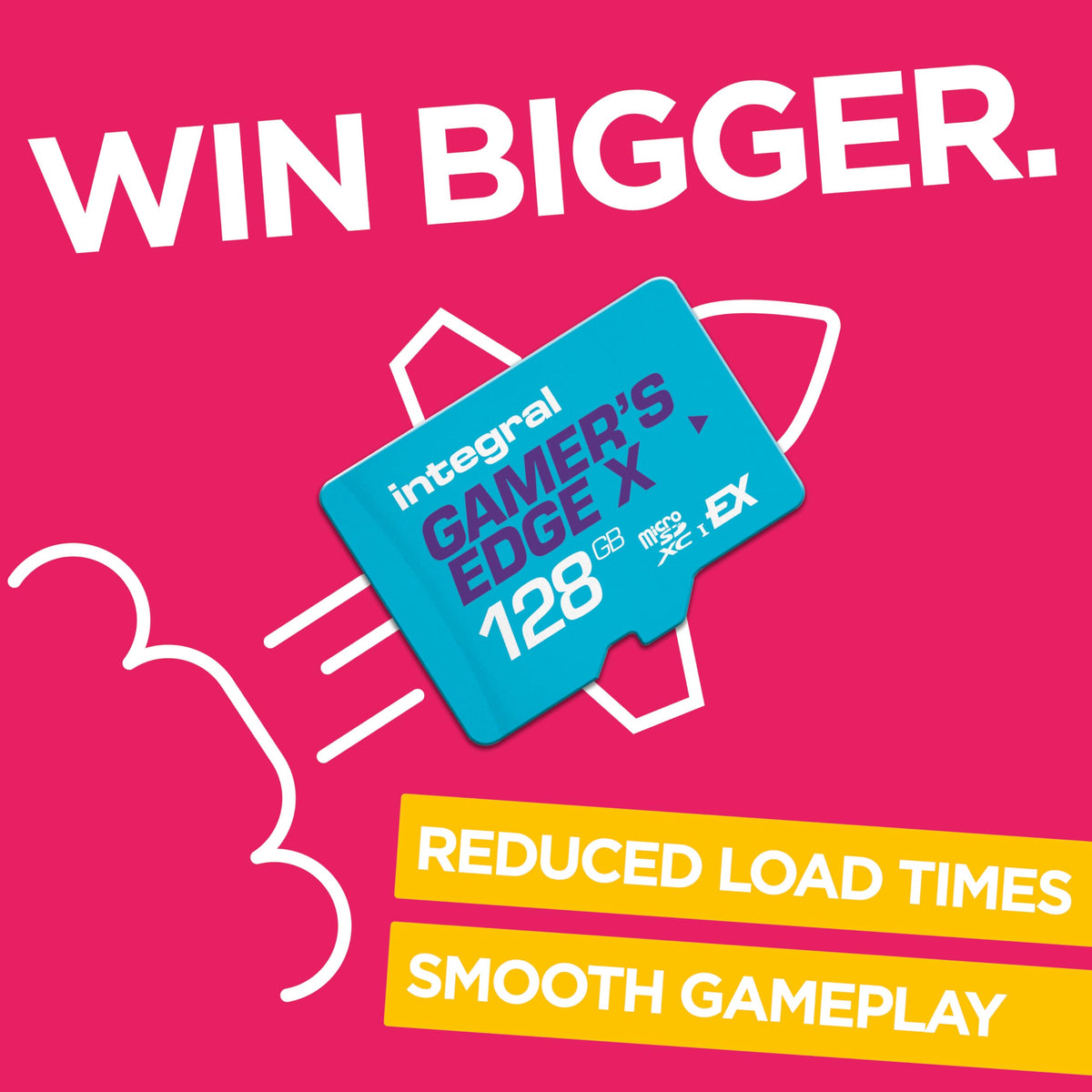 Integral 256GB Gamer's Edge X Micro SD Express Card for Nintendo Switch 2, up to 890MB/s Read, 750MB/s Write, 4K Video, A1, NVMe PCIe, High-Speed Gaming, Reduce Download Times, Ultra-fast Storage