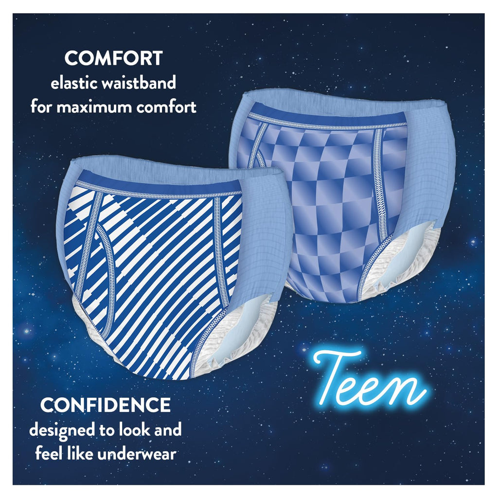 HUGGIES DryNites, Pyjama Pants, Boys 13+ Years (48-60KG), 33 x Bedwetting Pants, Up to 100% Leak Free Nights