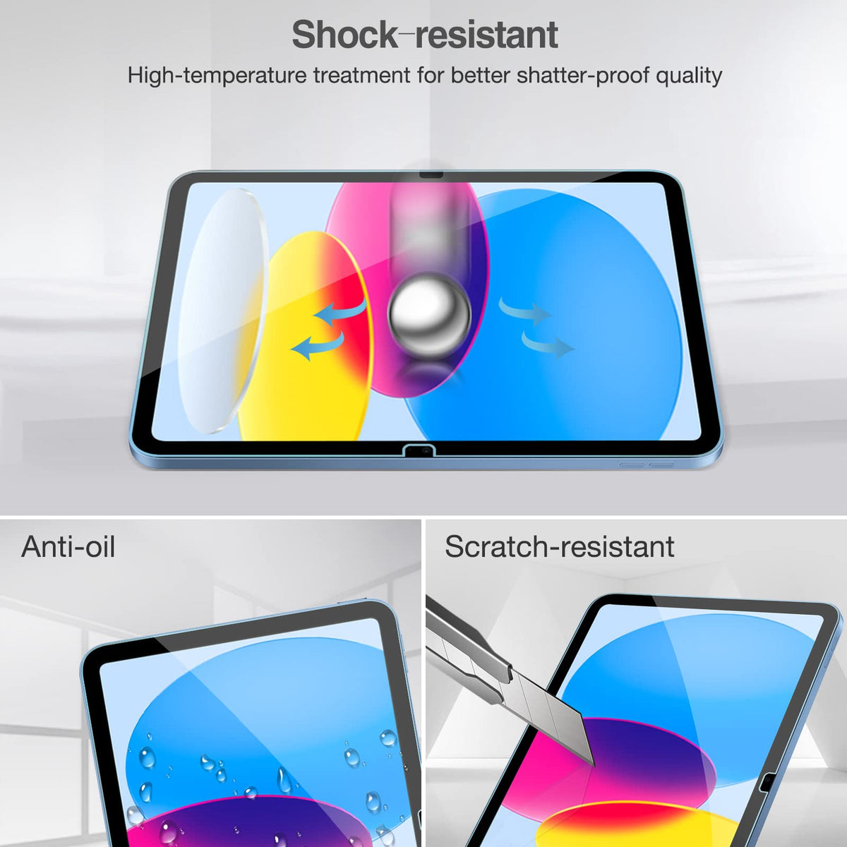 ProCase 3 Pack Screen Protector for iPad 9th 8th 7th Generation 10.2 Inch