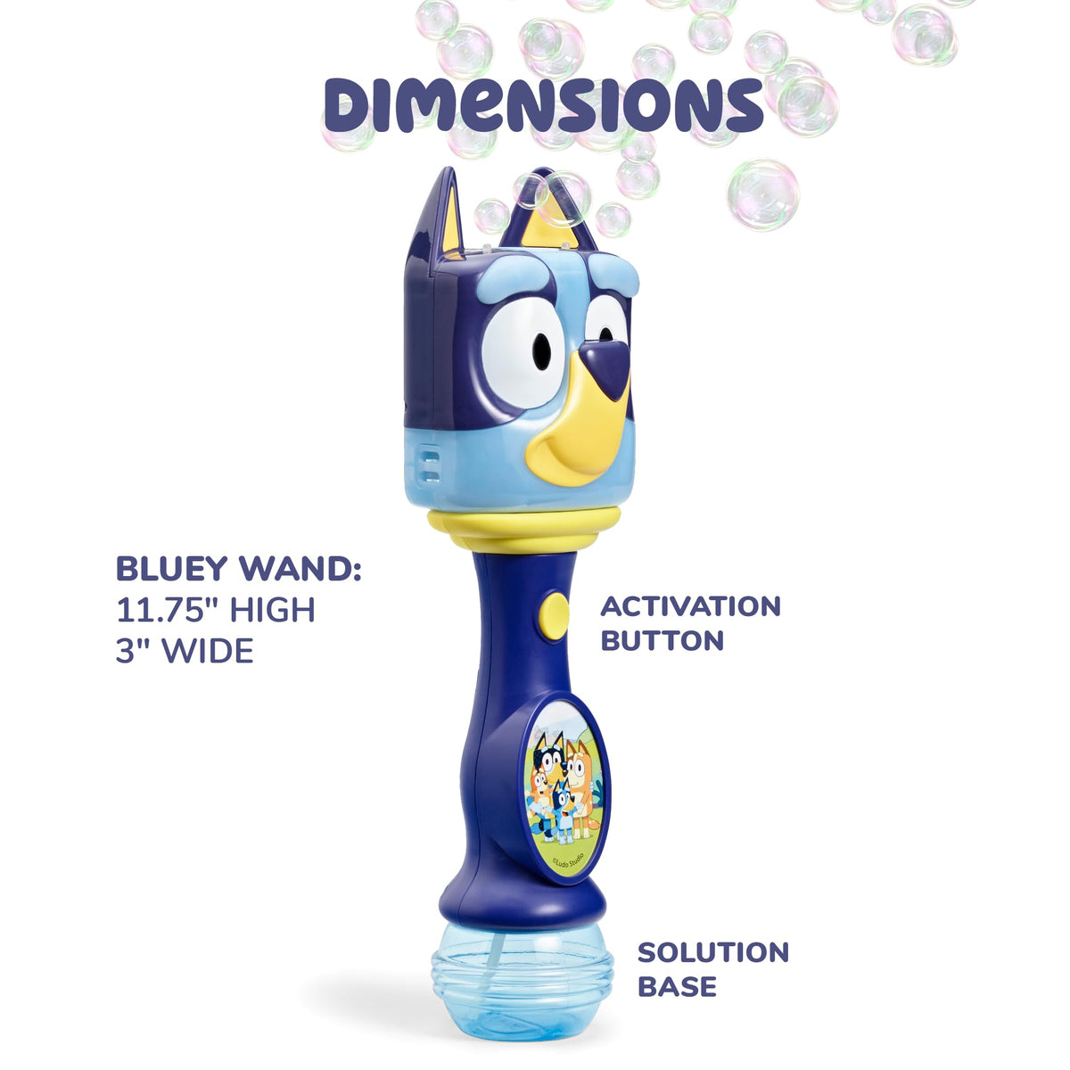 Little Kids Disney Mickey Mouse Light and Sound Musical Bubble Wand, Includes Bubble Solution, Multi (20511)