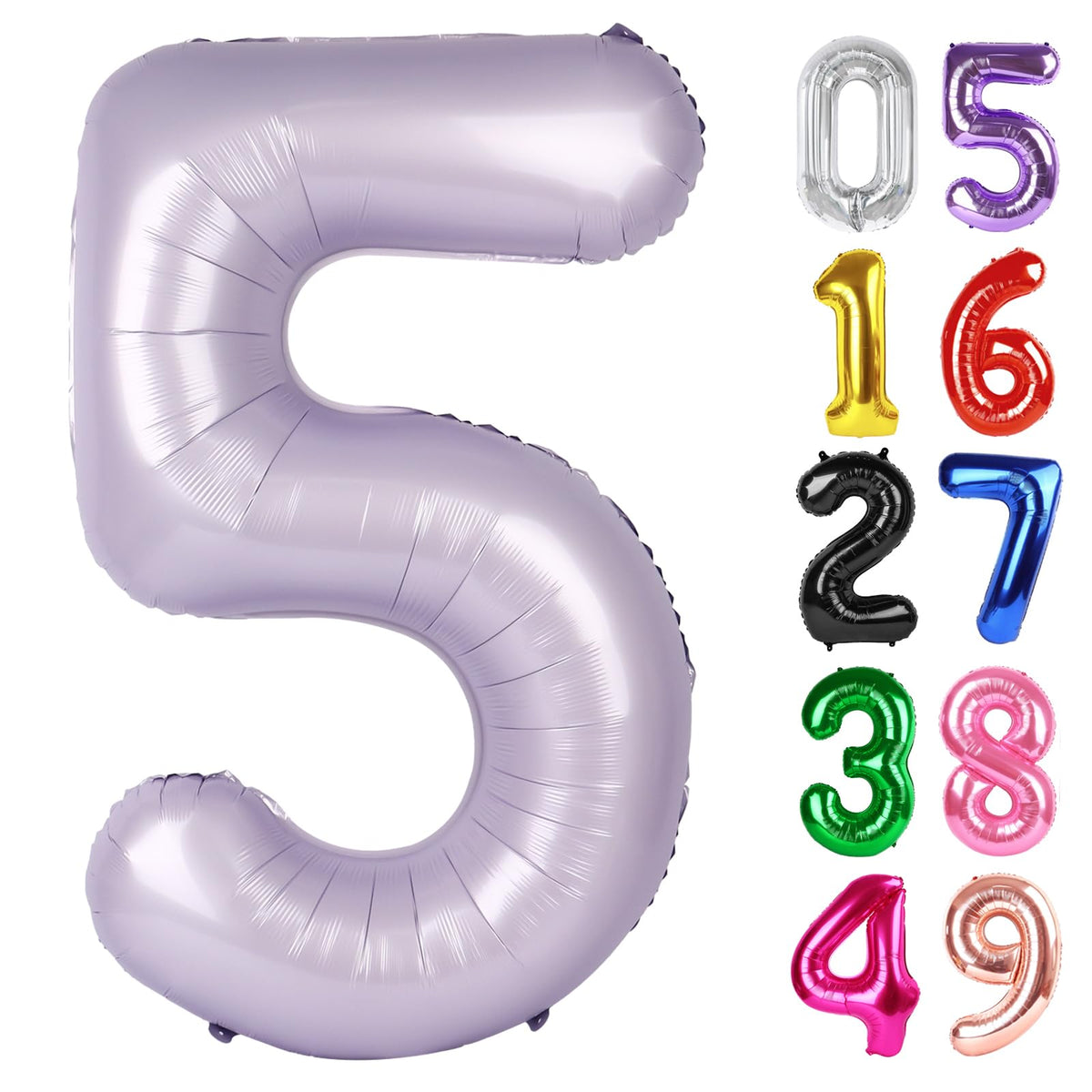 Laser Silver 6 Balloon - Number Balloon 40 Inch, 6th Hot Pink Decorations