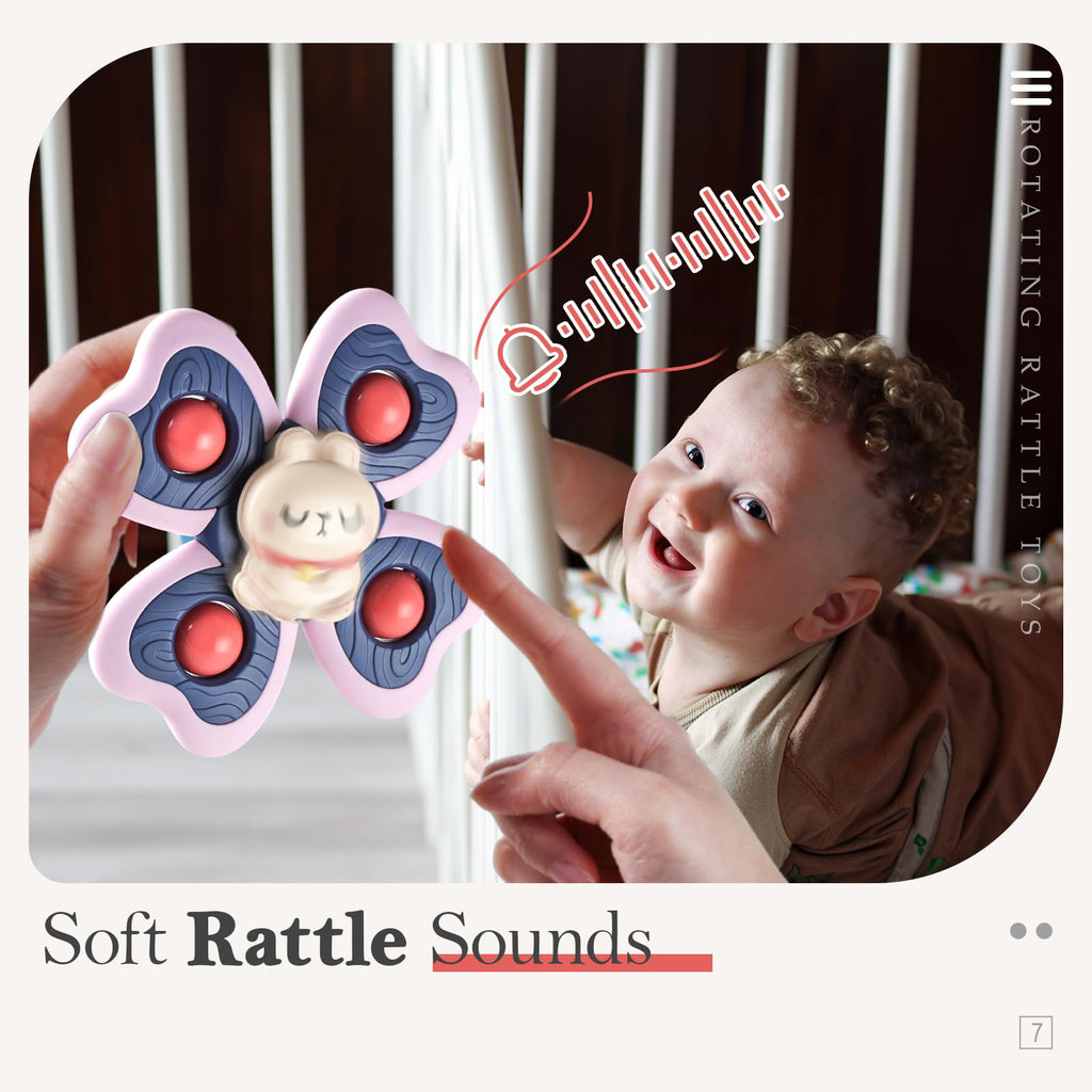 ALASOU Suction Cup Spinner Airplane Travel Toys for 1 Year Old Boy Girl