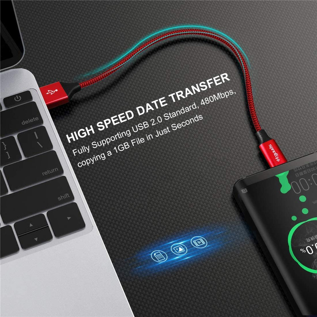 etguuds Extra Short USB C Cable 2Pack 0.15M, USB A to USB C Charger Cable