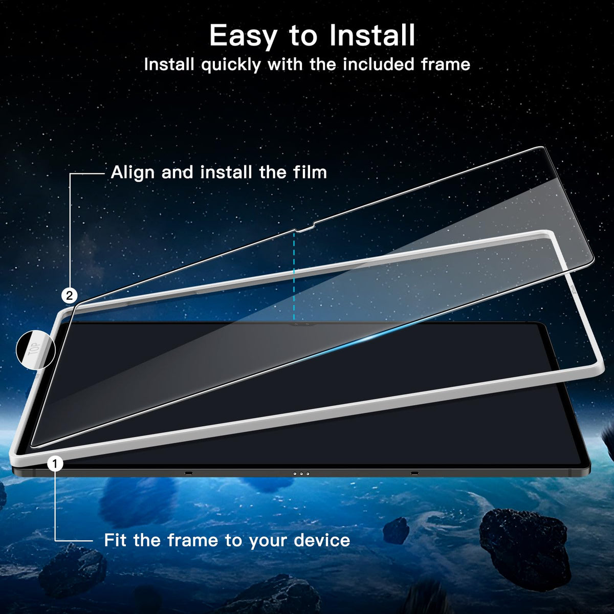 JETech Screen Protector for Samsung Galaxy Tab S8 Ultra 14.6", 2-Pack
