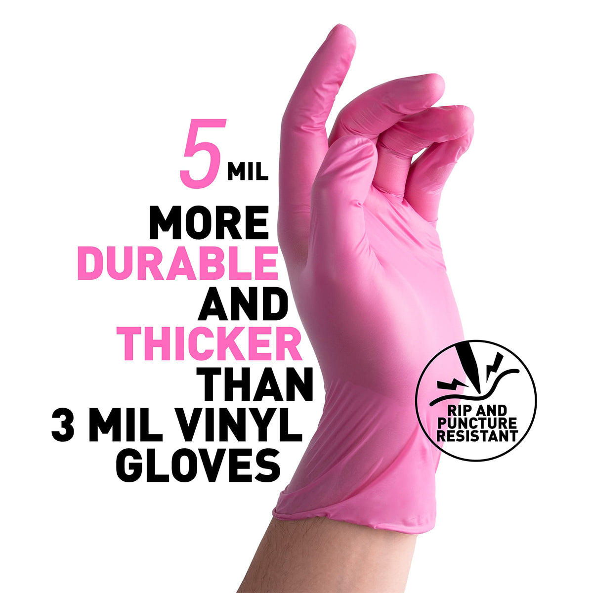 OKIAAS Vinyl Disposable Gloves, Latex-Free, Powder Free, Food Grade