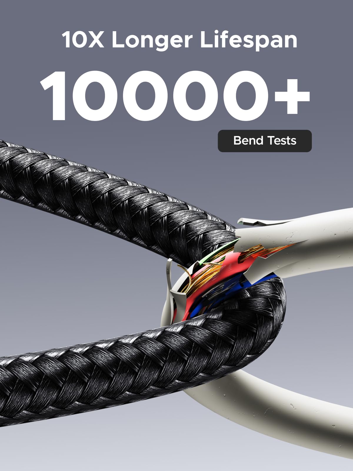 UGREEN 240W USB C to USB-C Cable with Built-in Digital Screen, 3M