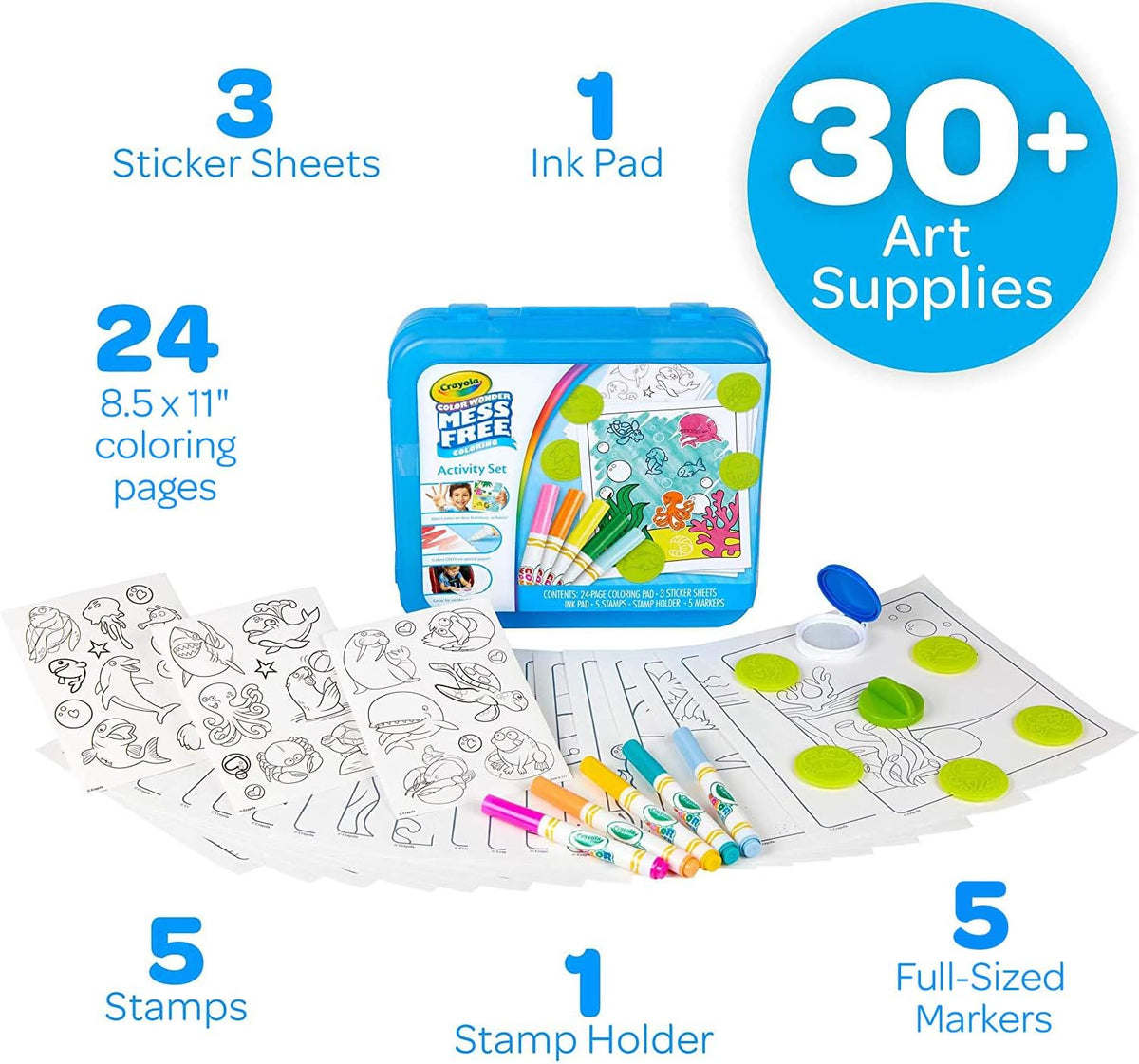 Crayola Color Wonder Mess Free Coloring Activity Set (30+ Pcs)