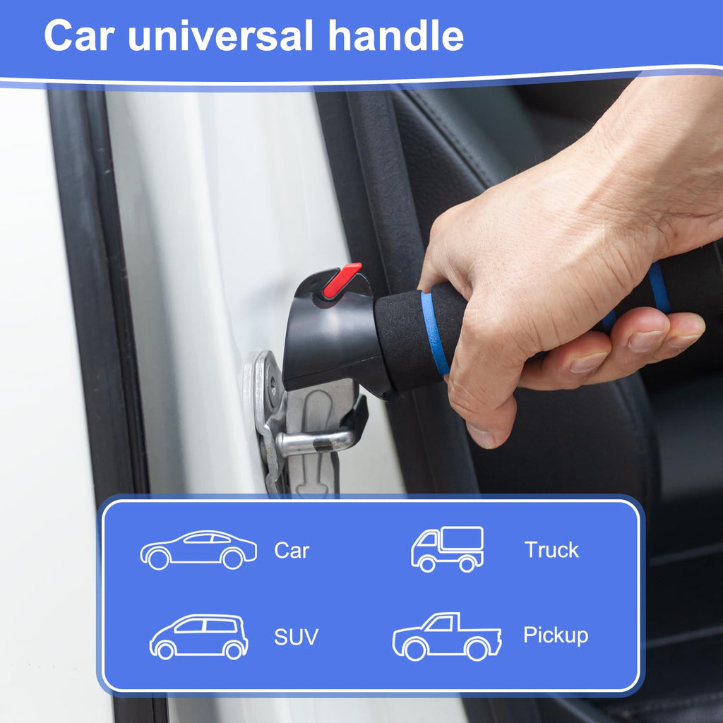 3 in 1 Car Door Handle for Disabled Elderly,Car Handle Mobility Aid,Car Handle Assist Support Multifunction,Latch Handle for Seniors and Handicap (1 Pack-Red)