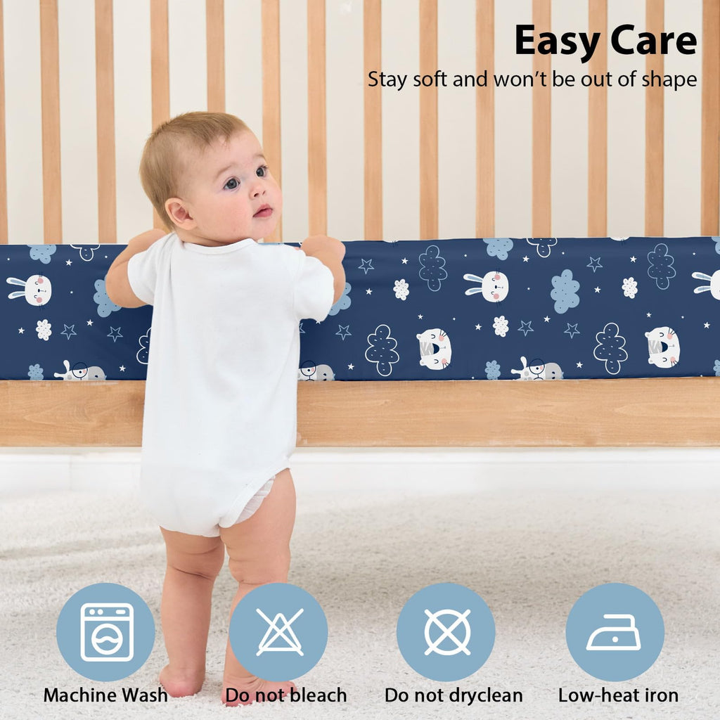 Next to Me Crib Sheets 85x51cm Fitted, 3 Pack Baby Cot Sheets, Ultral Soft & Silky Smooth Microfiber Bedside Crib Fitted Sheets Pink Rainbow