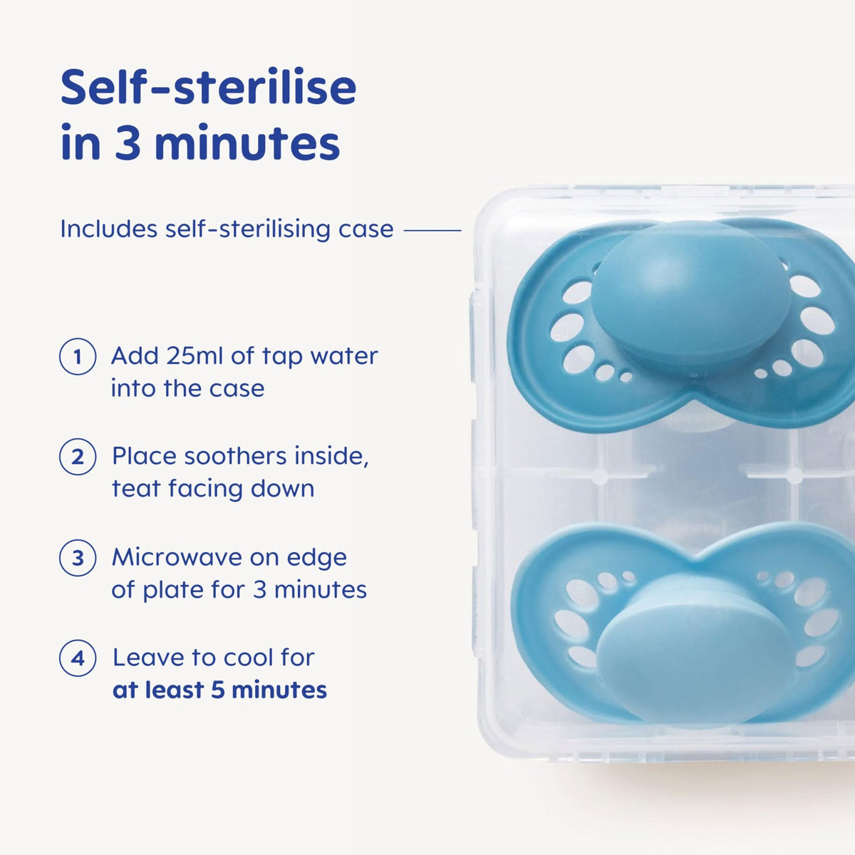 MAM Original Dummies, 18-36M, 2 Pack, Orthodontic Design, Blue