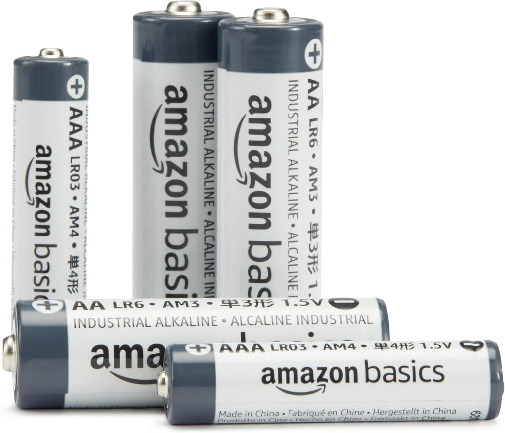 Amazon Basics 200-Pack AAA Alkaline Industrial Batteries, 1.5 Volt, 5-Year Shelf Life