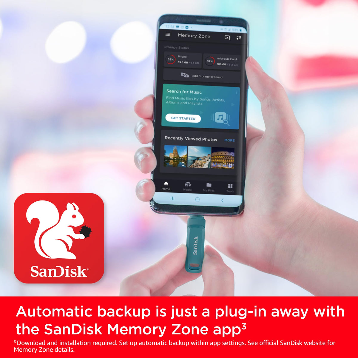 SANDISK Ultra Dual Drive Luxe 256GB, USB-C+USB-A, Up to 150MB/s Read Speeds