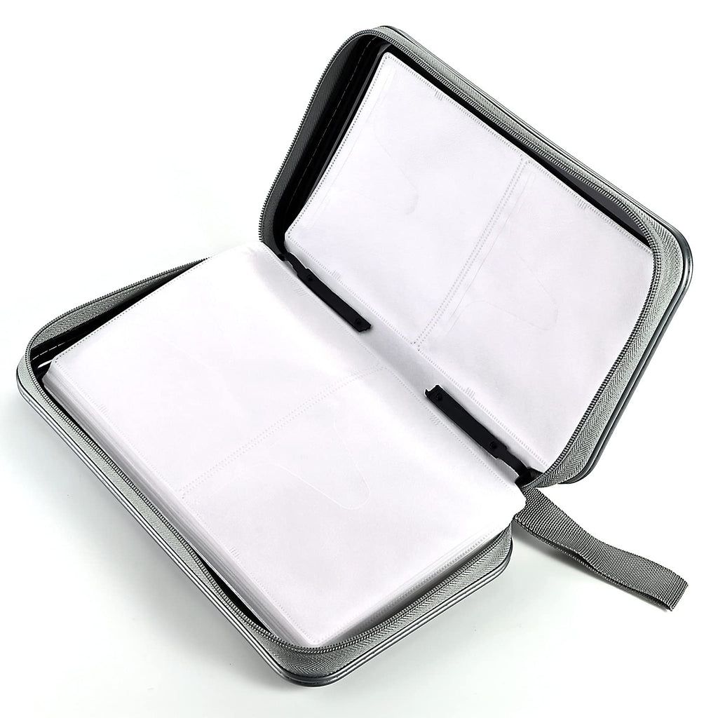 LIOVODE DVD Case, 96 Capacity CD Case Holder Organizer Disc Wallet for Car