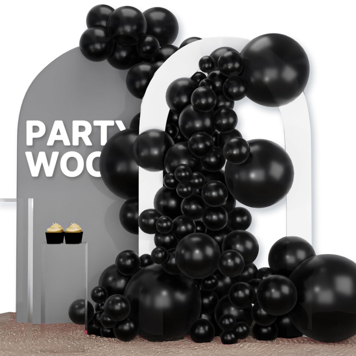 PartyWoo Dark Purple Balloons 120pcs Royal Purple Color Different Sizes