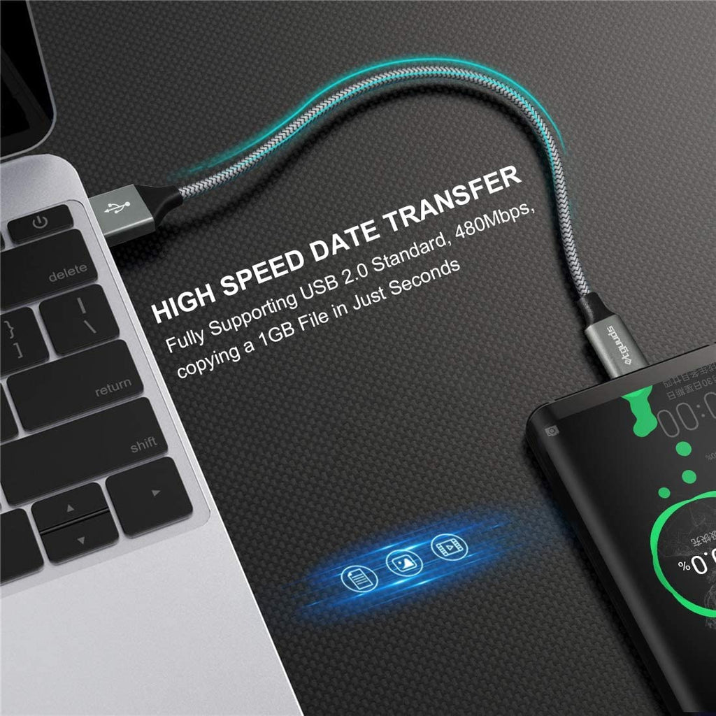 etguuds Extra Short USB C Cable 2Pack 0.15M, USB A to USB C Charger Cable