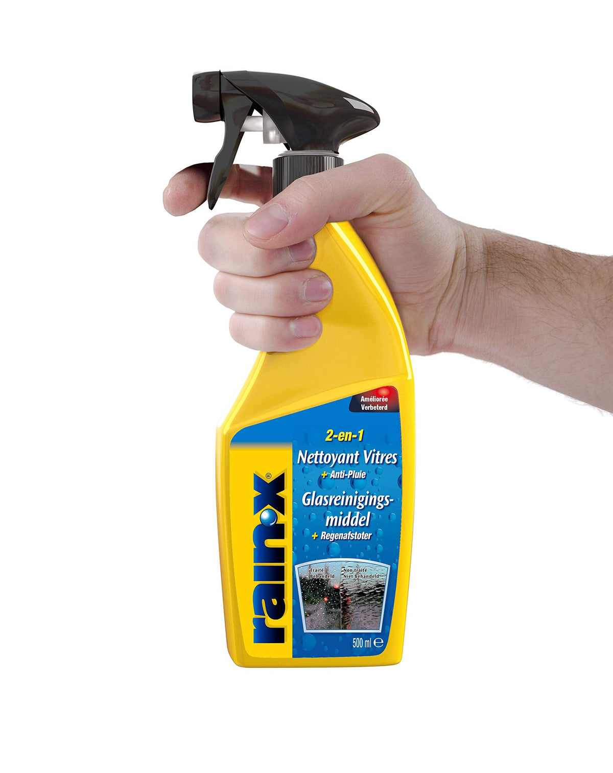 Rain-X 1830048 88197500 2-in-1 Glass Cleaner Plus Rain Repellent 500 ml, blue