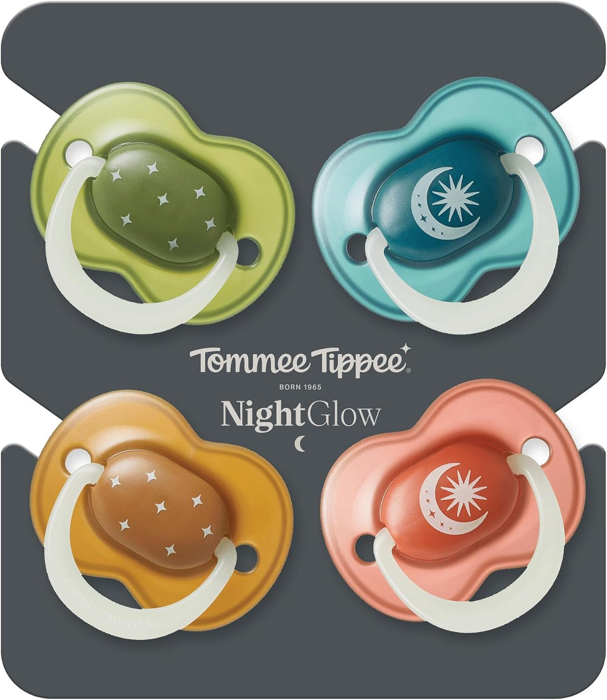 Tommee Tippee NightGlow Dummy Orthodontic 18-36m Pack of 4