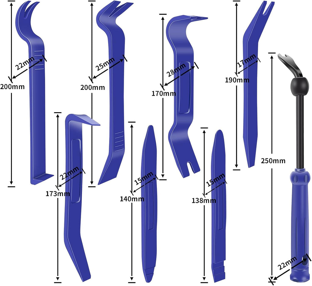 BEEWAY Car Trim Removal Tool Kit 17-in-1, Auto Upholstery Panel Tools