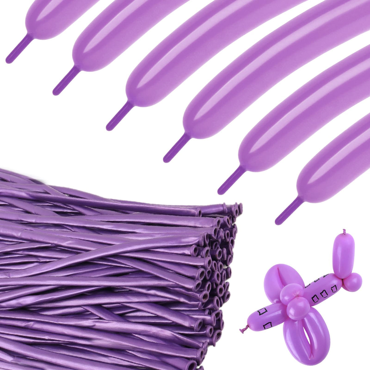 260 Balloons - Clear Long Balloons for Tying Balloon Arch & Balloon Ties