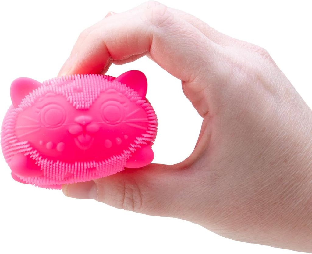 Schylling Needoh Wild Cats Fuzz Ball - Sensory Squeeze Toy - Colors May Vary