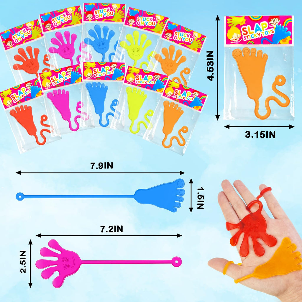 Halloween Party Favors Goodie Bag Stuffer Fillers for Kids (30 PCS), Large Sticky Hands & Feet for Birthday Pinata, Classroom Student Non Candy Treats Prizes Supplies Toys Gifts for Toddler Boys Girls