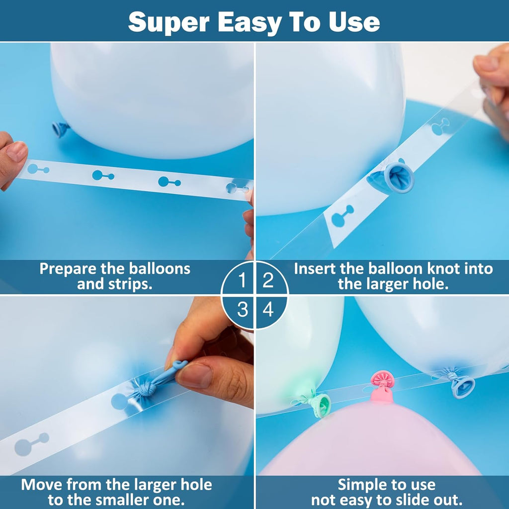 KICNIC Balloon Arch Strip Kit, 82 ft Tape Strips, 500 Glue Point Dots