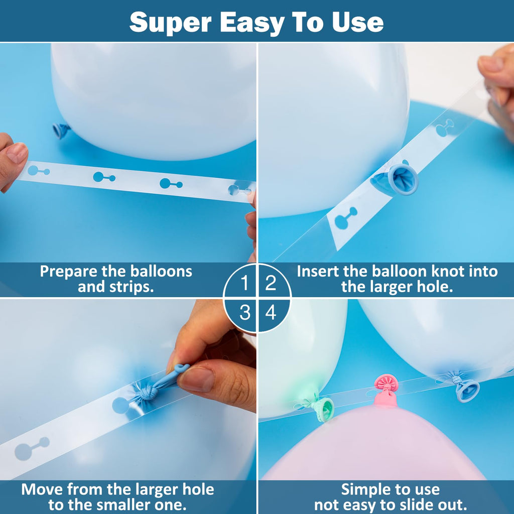 KICNIC Balloon Arch Strip Kit, 82 ft Tape Strips, 500 Glue Point Dots
