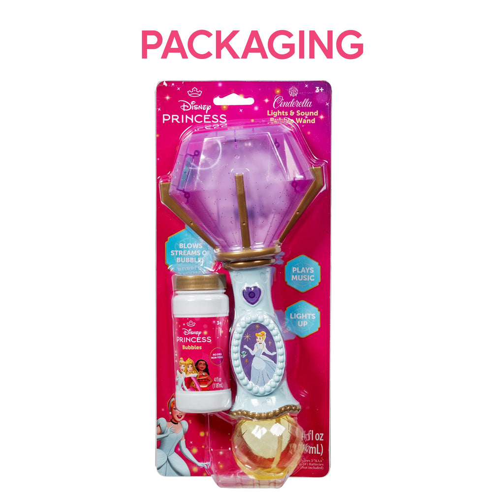 Little Kids Disney Mickey Mouse Light and Sound Musical Bubble Wand, Includes Bubble Solution, Multi (20511)