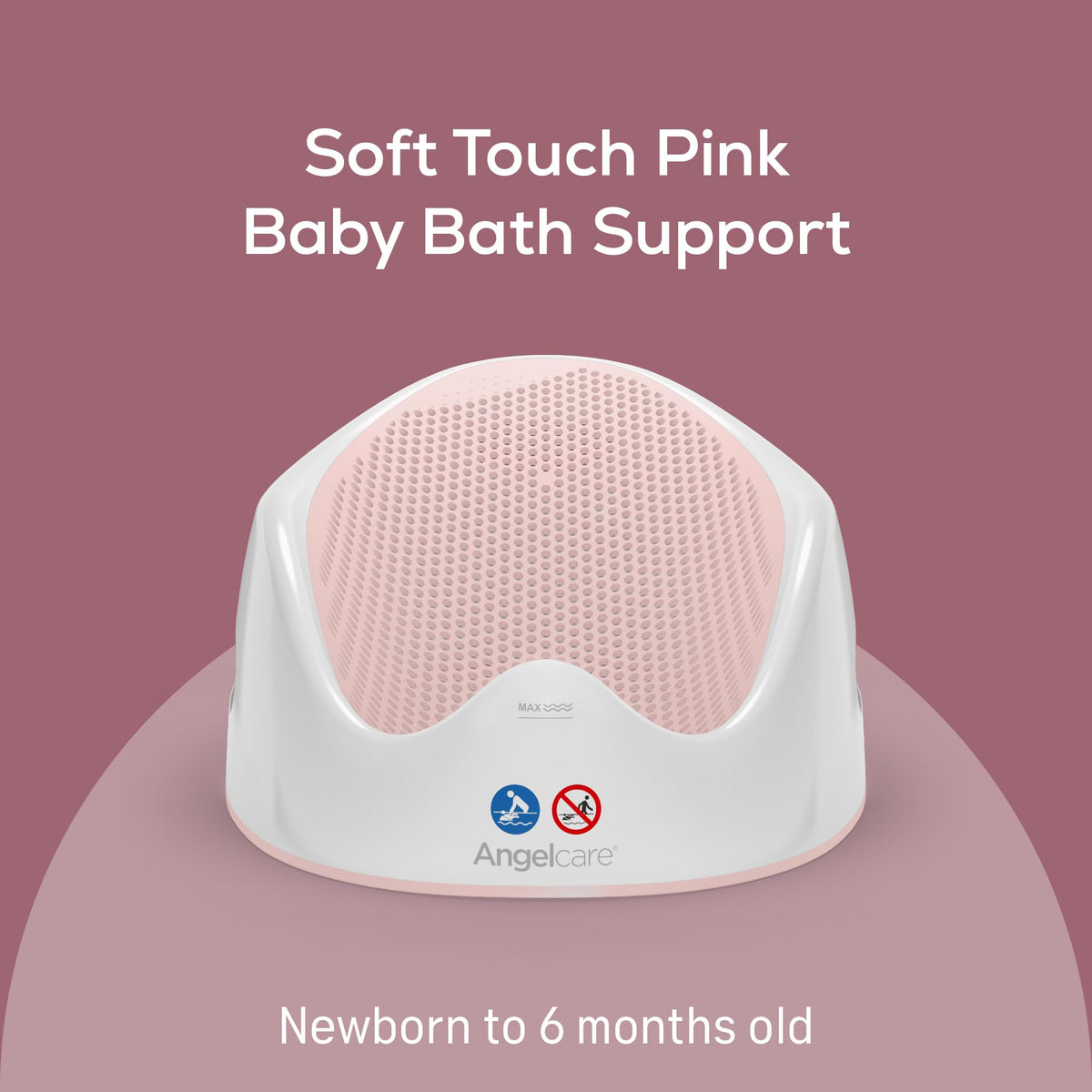 Angelcare - Baby Bath Support - Soft Touch Support - Water Level Indicator - Ideal for Babies Less Than 6 Months Old - Aqua