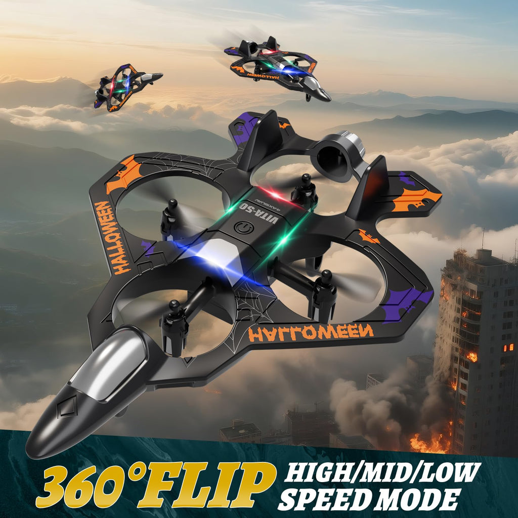 RC Planes Remote Control Airplanes Drones for Kids Adults,Black,3Batteries