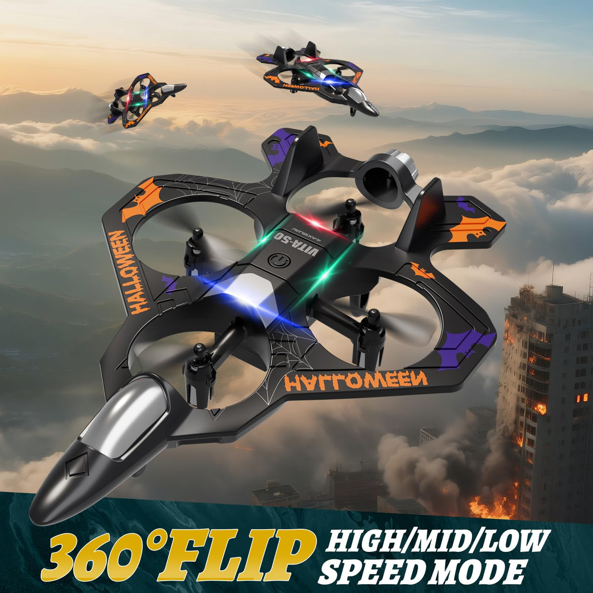 RC Planes Remote Control Airplanes Drones for Kids Adults,Black,3Batteries