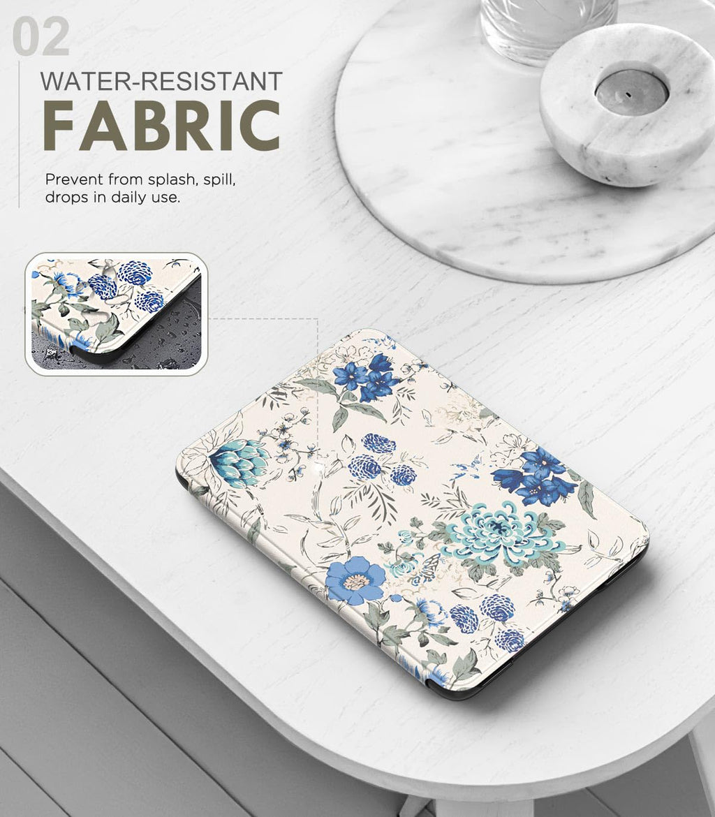 MoKo Case for 6" Amazon Kindle Basic 11th Gen 2024/2022,Blue-green