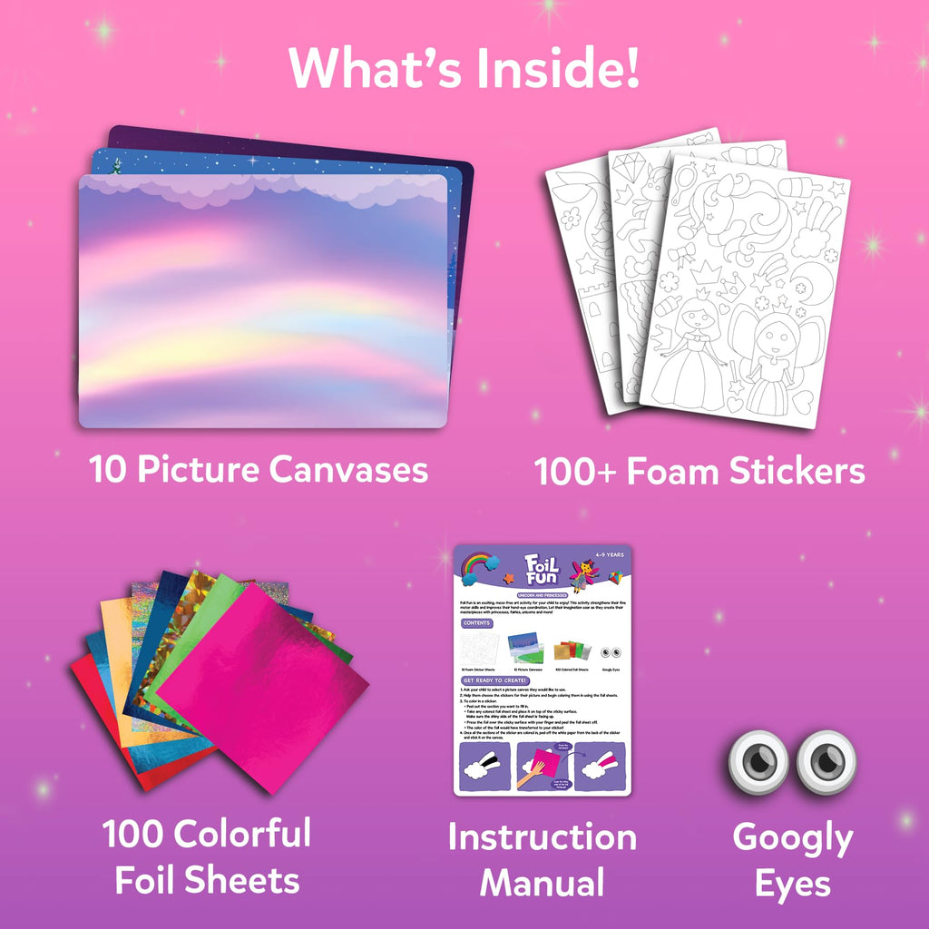 Skillmatics Foil Fun Disney Princess, Foil Art & Craft Kit, Christmas Gift