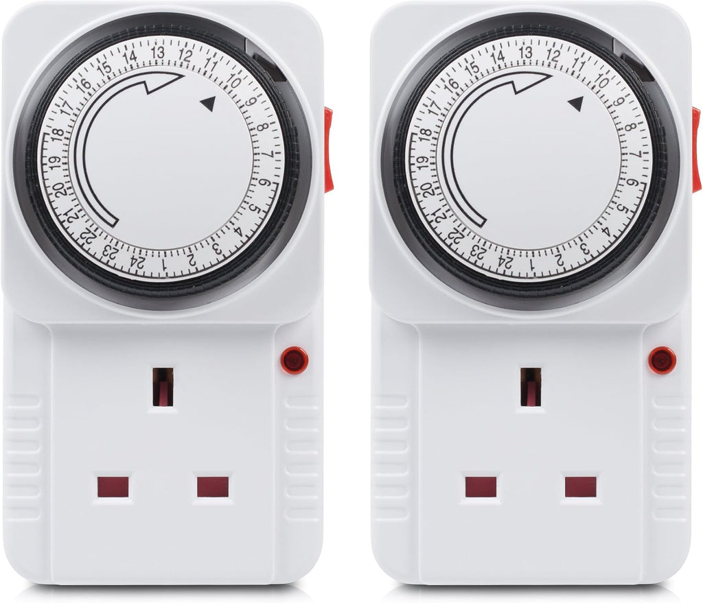 hbn 24Hour Mechanical Timer Plug Socket UK,Light Timers for Home Security