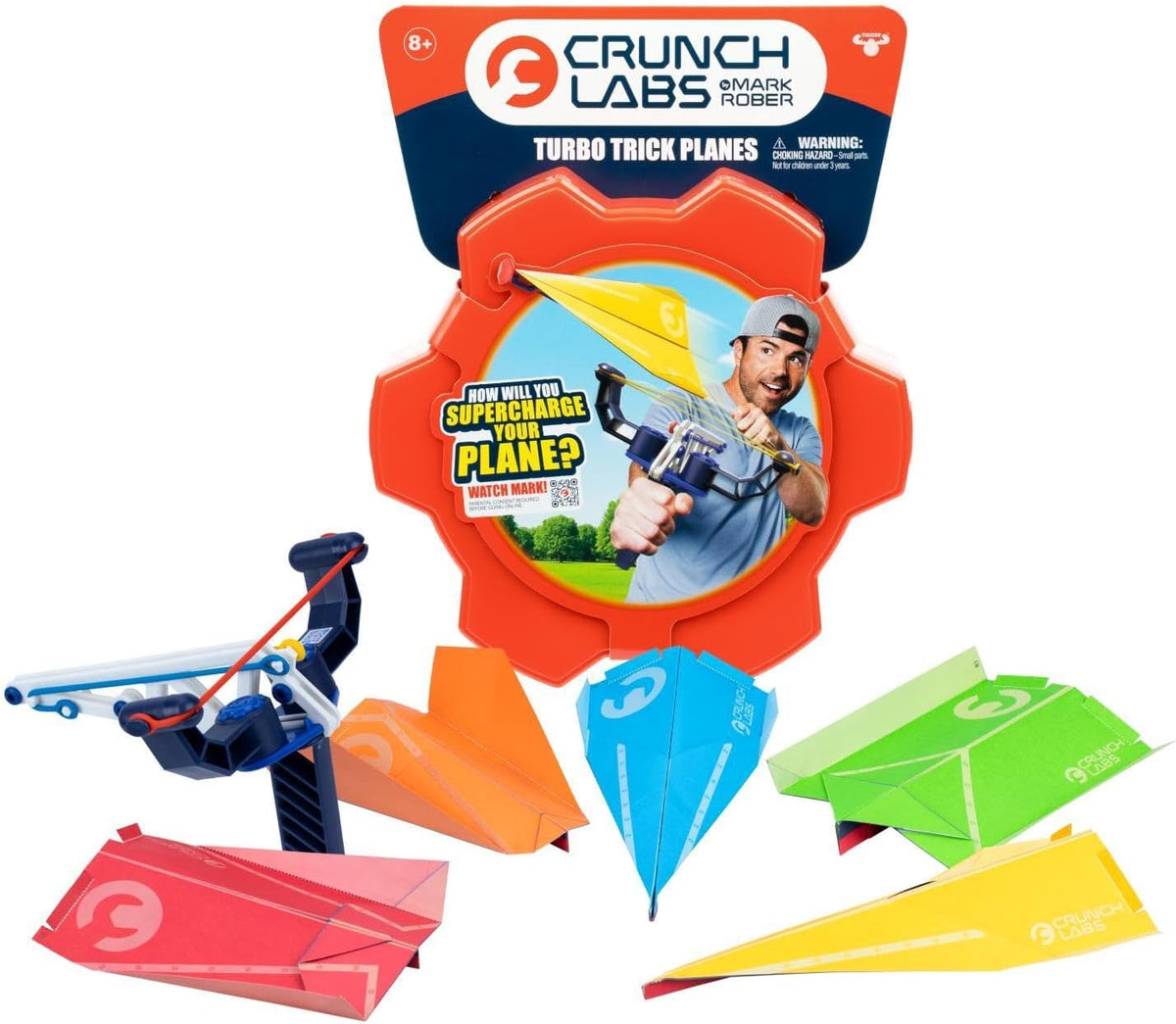 CrunchLabs by Mark Rober, Turbo Trick Paper Airplane, Fold, Launch, Fly