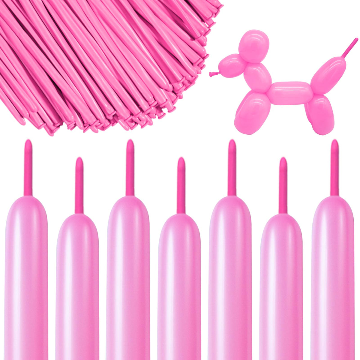 ASIYUHY 260 Balloons Clear Long Balloons 100 Pack Twisting Animal Balloon