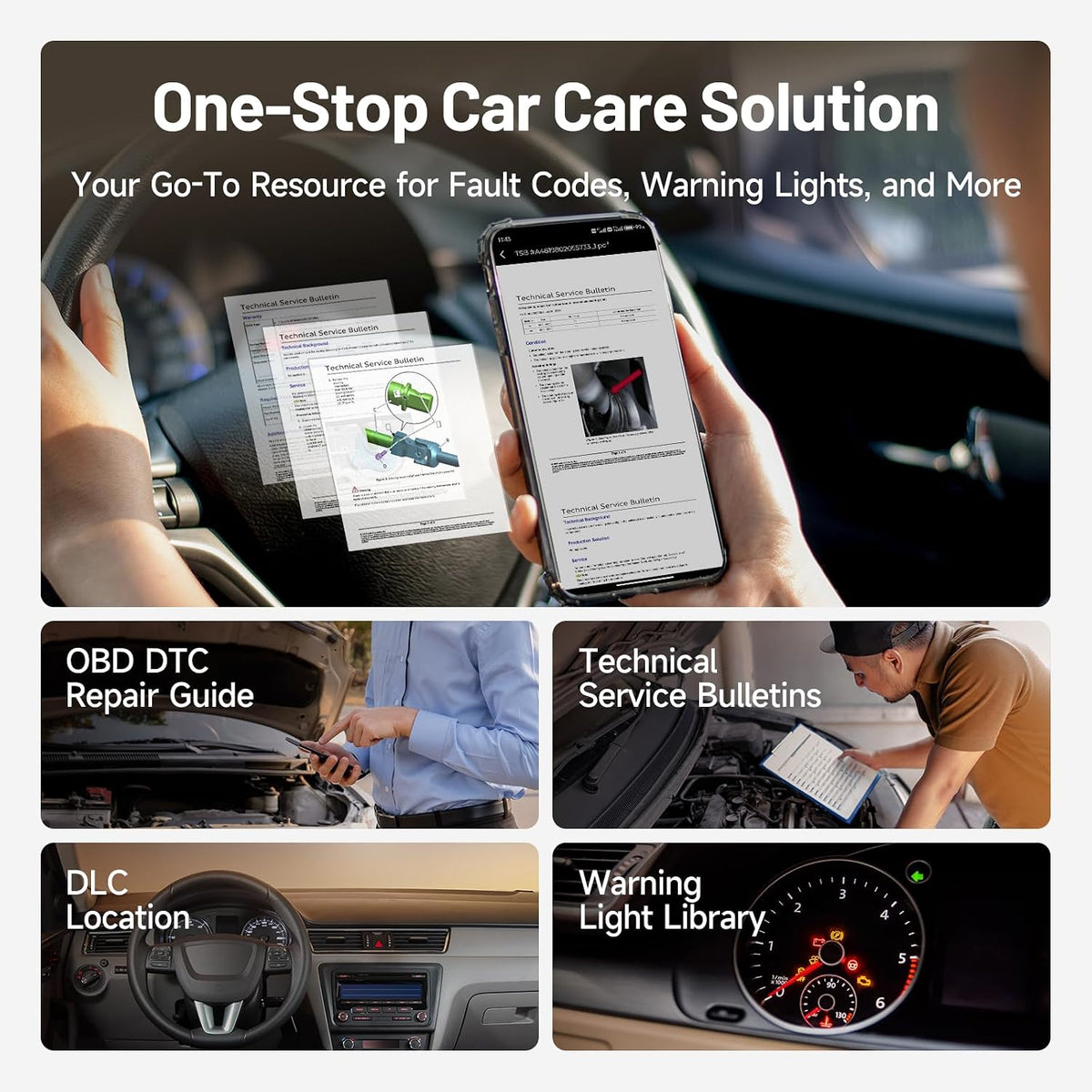 TOPDON CarPal A Obd2 Scanner Bluetooth, Full System Car Diagnostic Tool