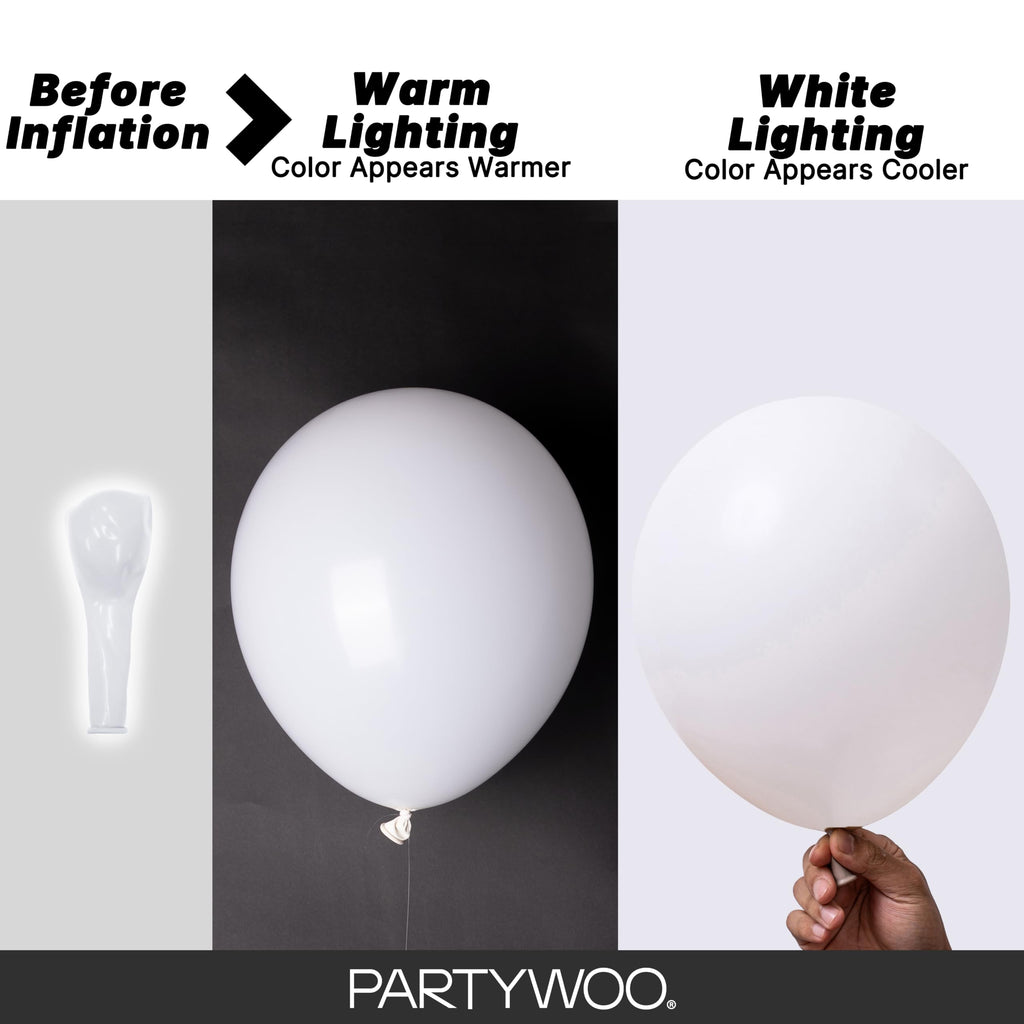 PartyWoo Light Blue Balloons 101pcs Baby Pastel Sky Aqua Blue Color 12 Inch