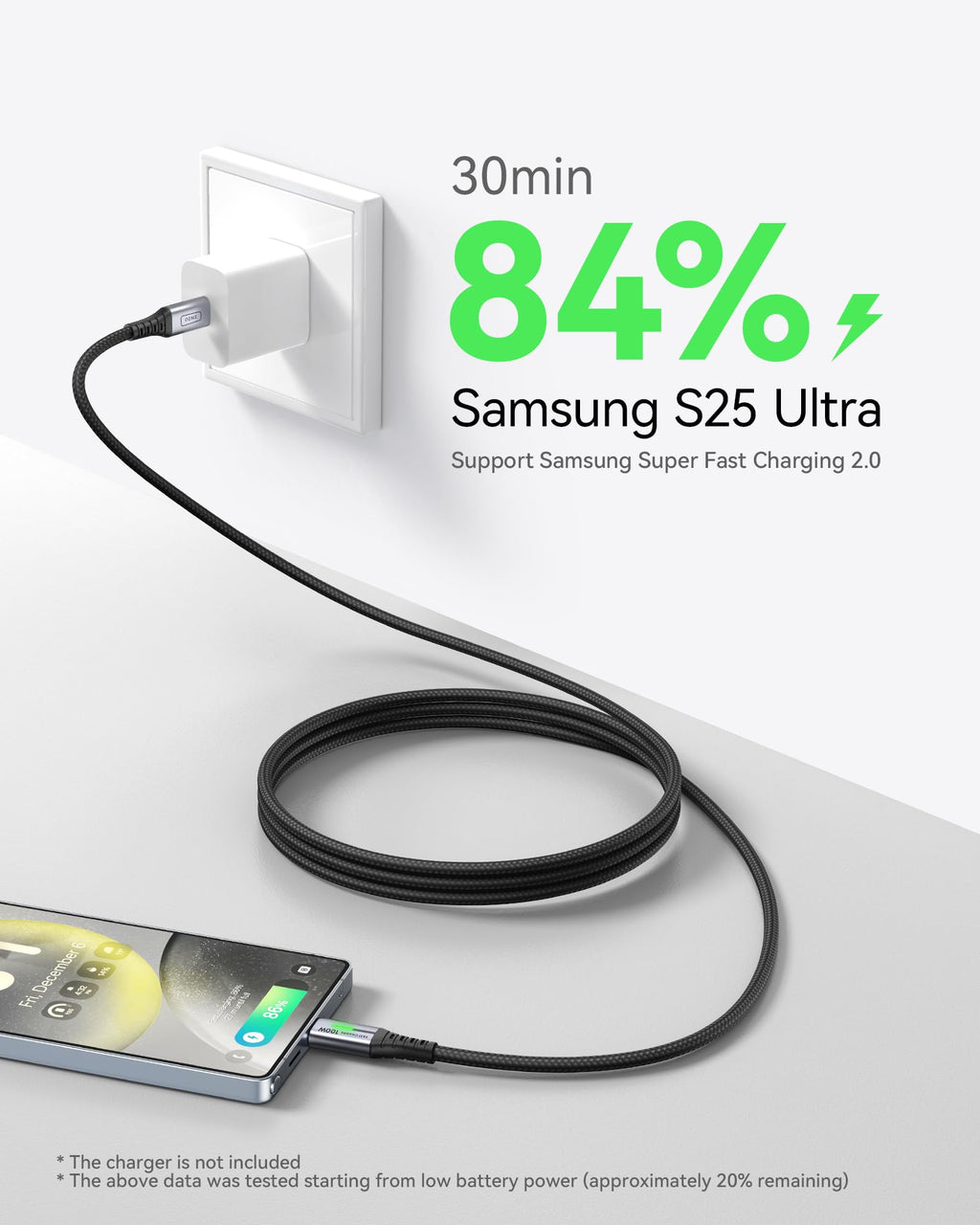 INIU USB C Cable, 1m 100W Fast Charging USB C to USB C Cable