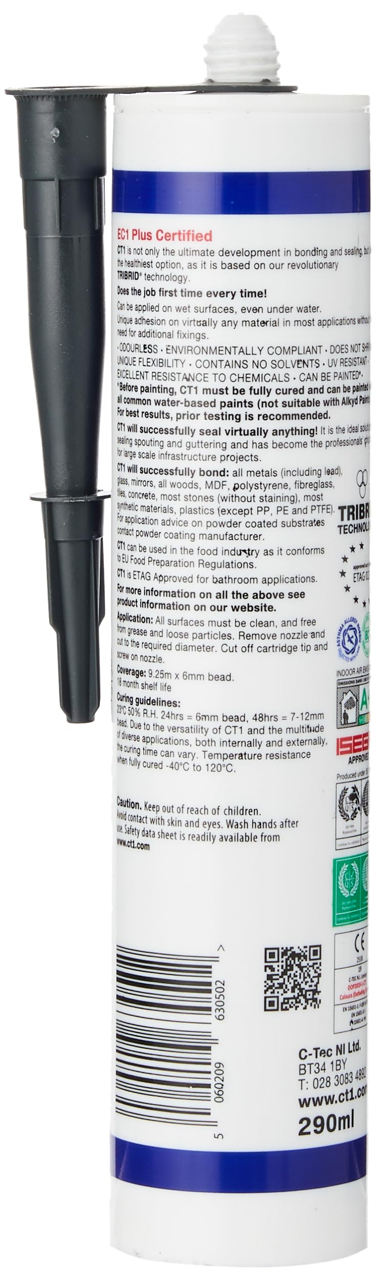 CT1 CT1SILVER Silver TRIBRID® Multi Purpose Sealant & Adhesive - 290ml