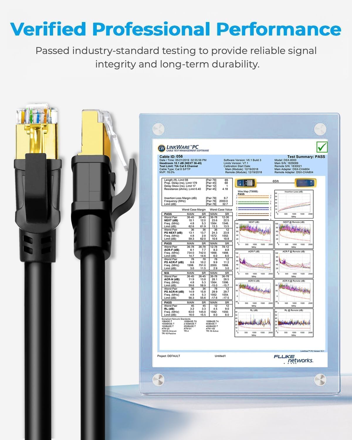 DDMALL Cat 8 Ethernet Cable 6m, 40Gbps Round Internet Cable (6 Meter Black)