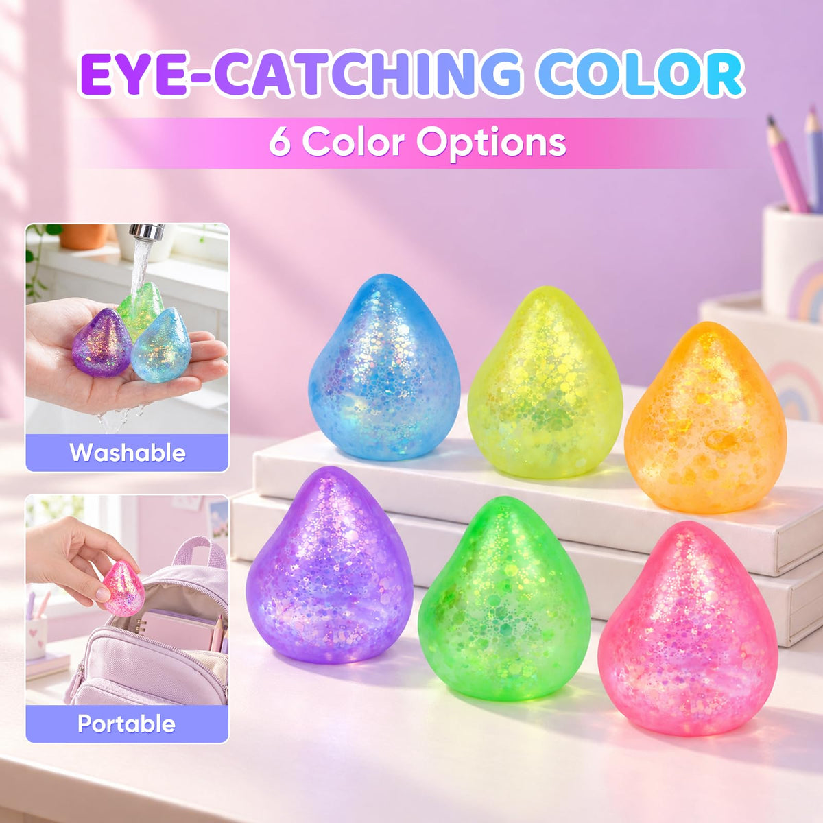 8 Pack Stress Cube ,Slow Rising Stress Balls for Adults