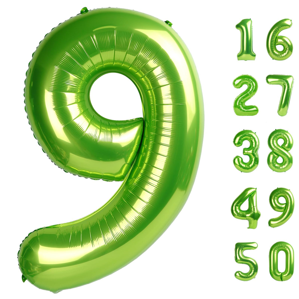 40 Inch Green Number 3 Balloons Foil Digital Helium Number Balloons