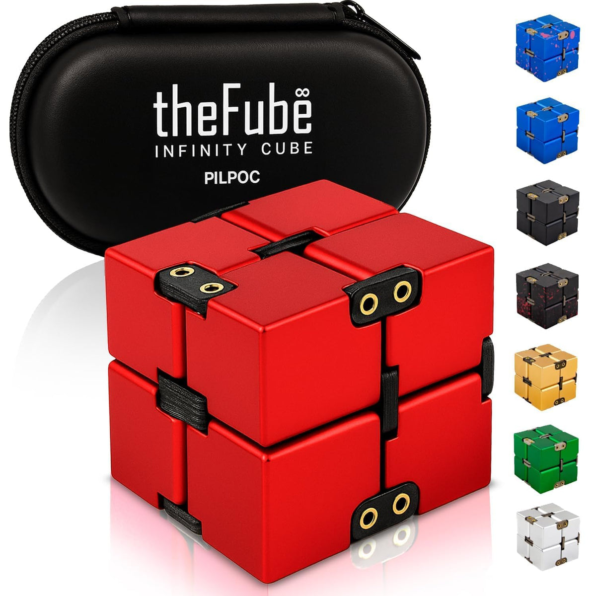 PILPOC theFube Fidget Cube Handy Anxiety Toys for Kids and Adults (Black)