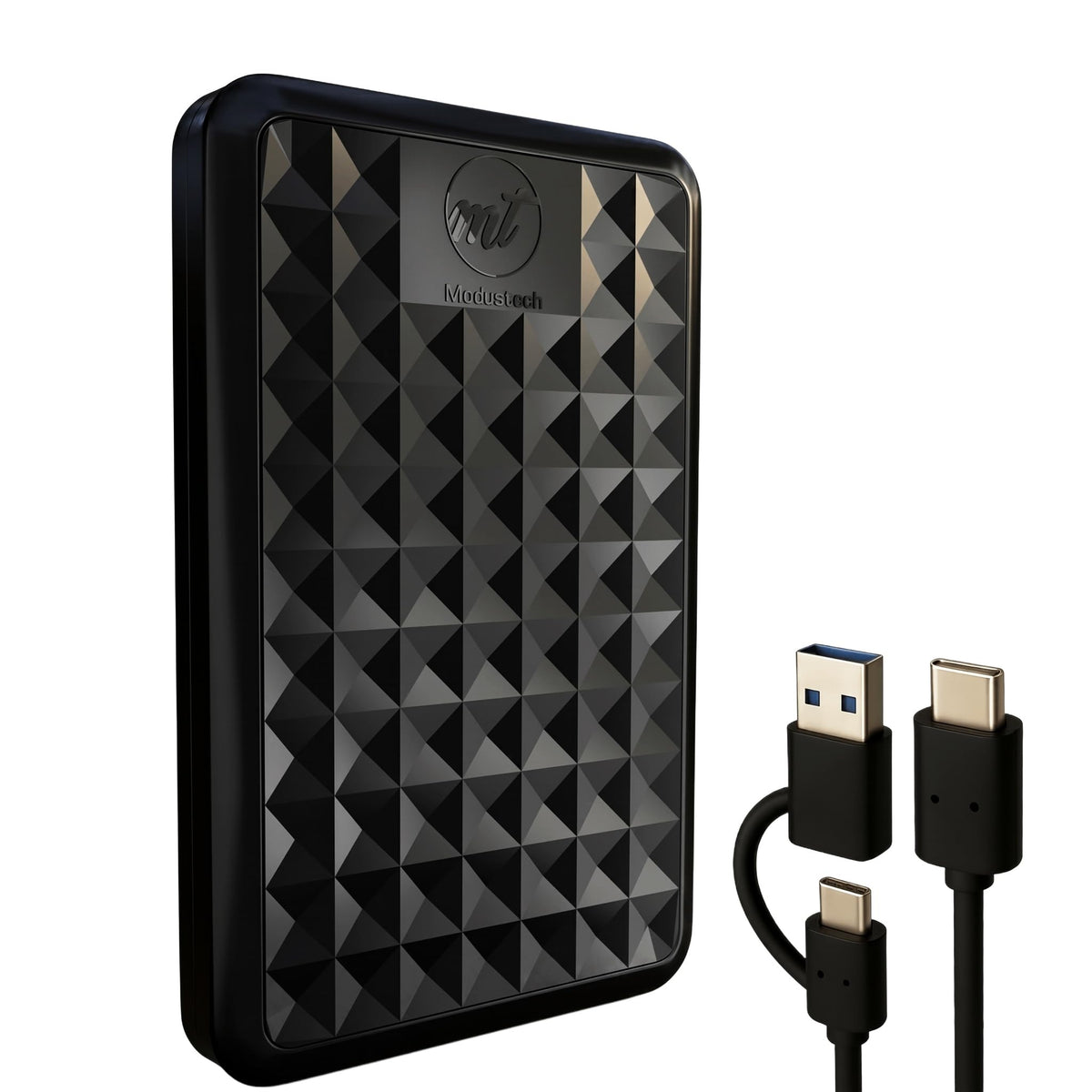 ModusTech Facet 320GB External Hard Drive Portable USB-C/USB 3.1 Plug & Play Ultra- Slim HDD Hard drive for Backup, Gaming, PC, Mac, Laptop, PS4, Xbox, Smart TV (WHITE)