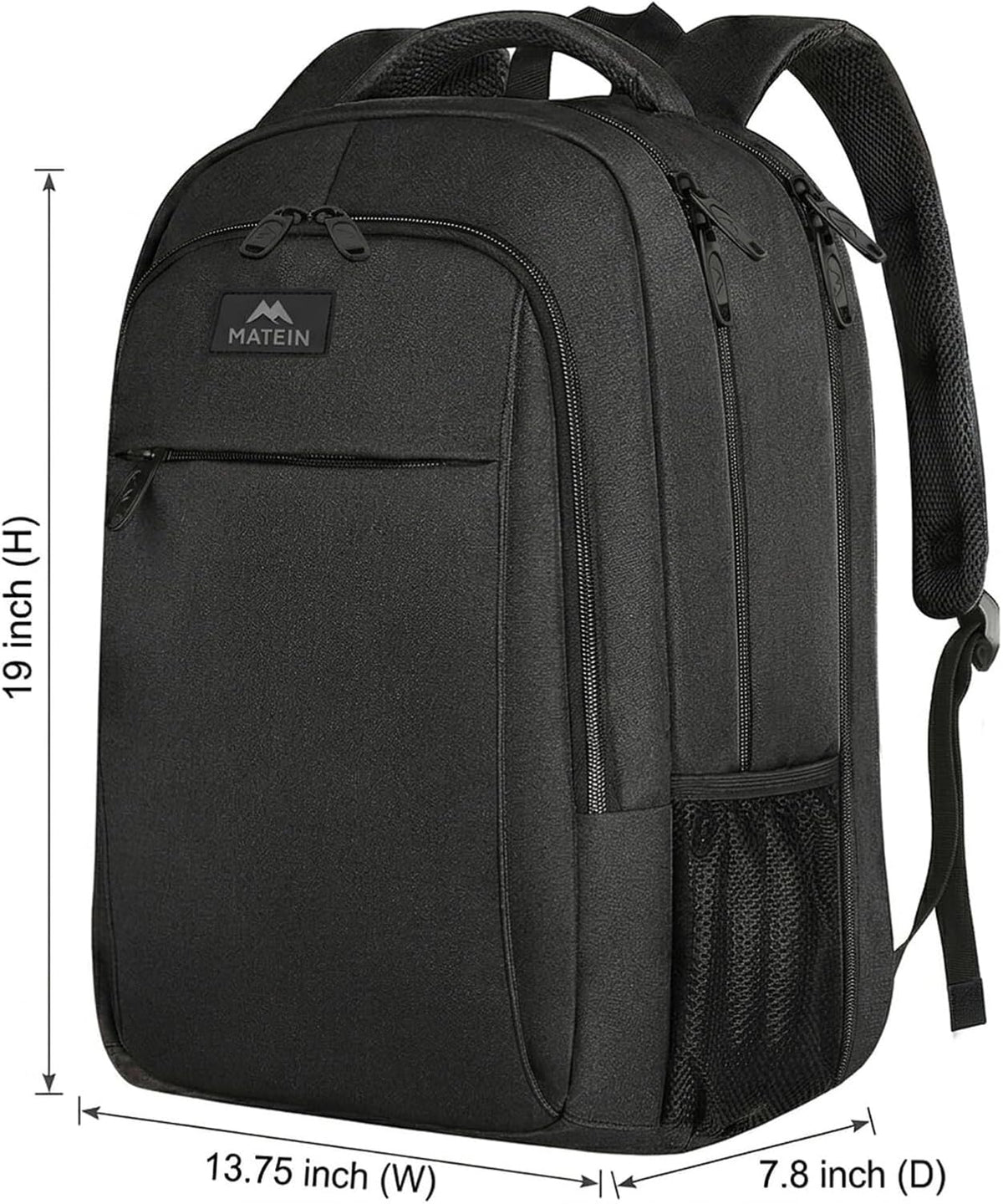 MATEIN Travel Laptop Backpack, Work Bag Lightweight Laptop Bag, Black Blue