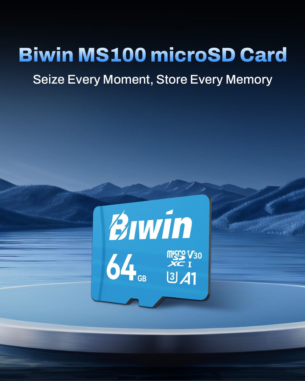 Biwin MS210 Micro SDXC SD Memory Card 512GB, Up to 210 MB/s, UHS-I V30 4K UHD A2 U3 SD Card for Digital Camera, Smartphones, Action Cams, Drones